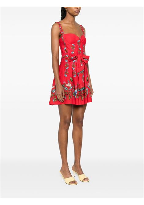 Rose red Sweet Bloom Bouquet mini dress Farm Rio - women FARM RIO | 33216725121